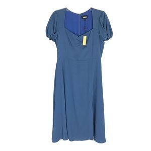 Alexia Admor blue Gracie sweetheart neckline slit midi dress NWT
Size 14